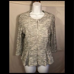 H&M Peplum Zip Blazer